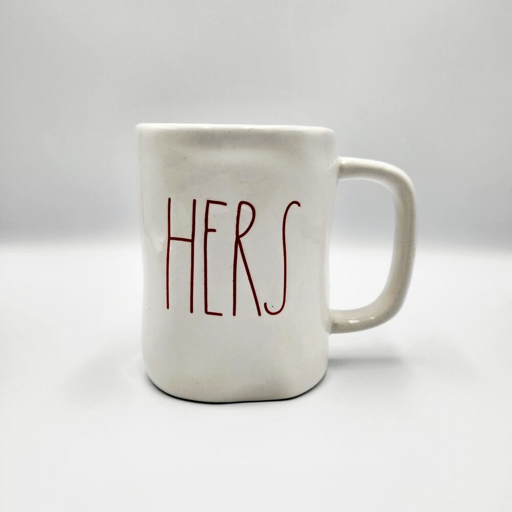 Rae Dunn Artisan Collection by Magenta "HERS" Cream Glazed Ceramic Coffee Mug